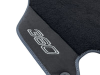 Floor Mats For Ferrari 360 Modena 1999-2005 Black With Alcantara - AutoWin