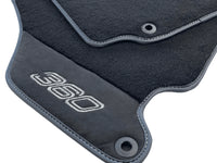 Floor Mats For Ferrari 360 Modena 1999-2005 Black With Alcantara - AutoWin