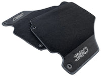 Floor Mats For Ferrari 360 Modena 1999-2005 Black With Alcantara - AutoWin