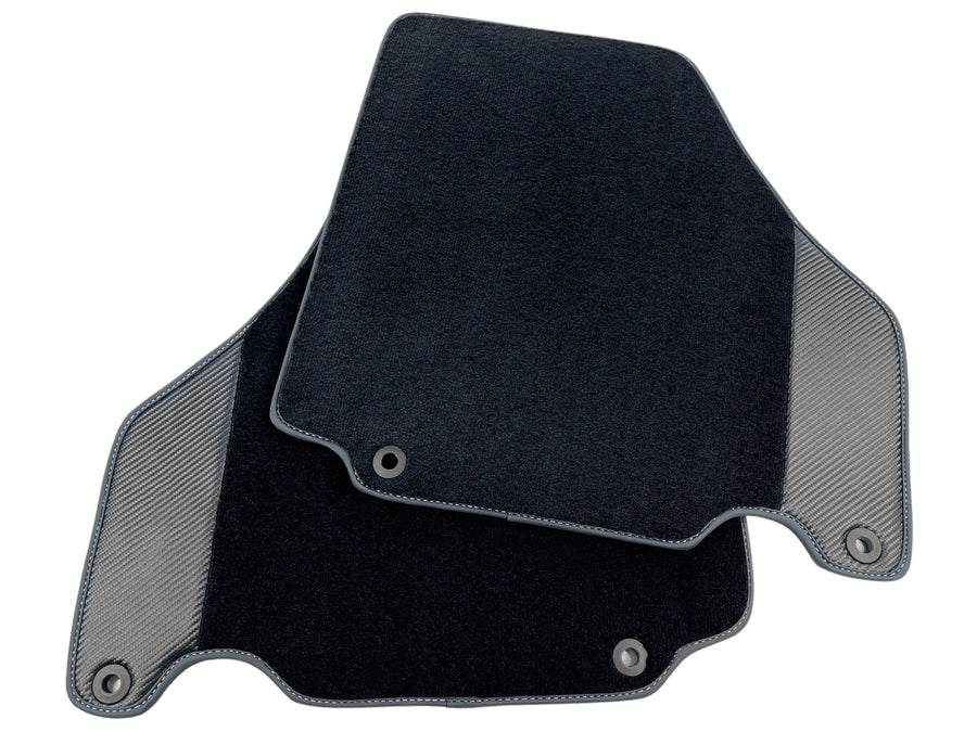Autofußmatten für Ferrari 360 Modena 1999-2005 schwarz mit Carbonfaser-Leder - AutoWin