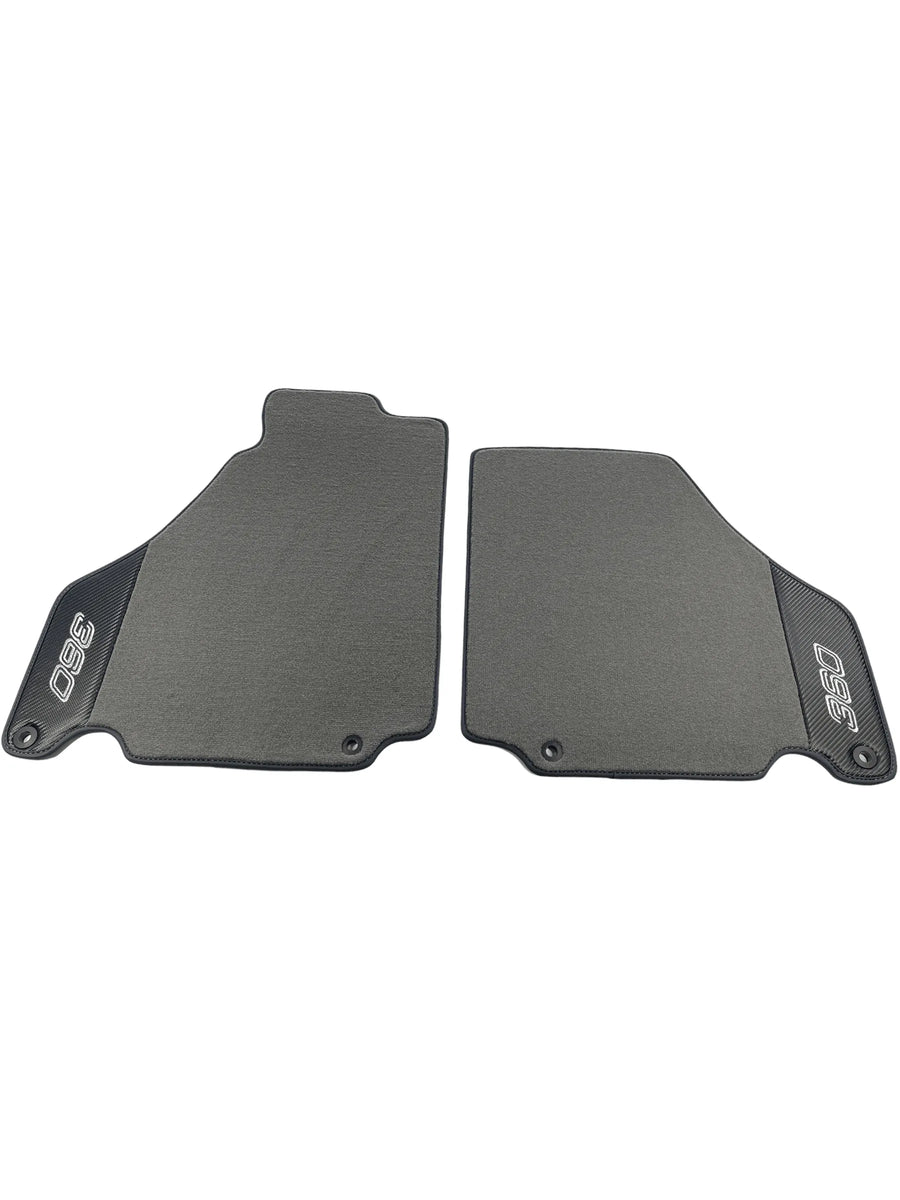 Floor Mats For Ferrari 360 Modena 1999-2005 Gray With Carbon Fiber Leather - AutoWin