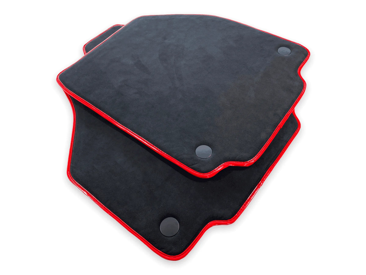 Floor Mats For Ferrari 458 GT2 (2012-2015) Alcantara Leather Red Trim