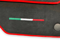 Floor Mats For Ferrari 458 GT2 (2012-2015) Alcantara Leather Red Trim