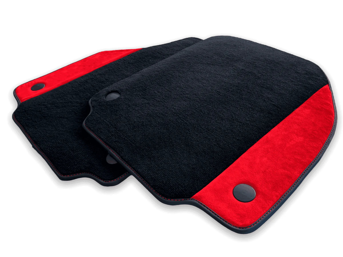 Floor Mats For Ferrari 458 GT2 (2012-2015) Red Alcantara Leather
