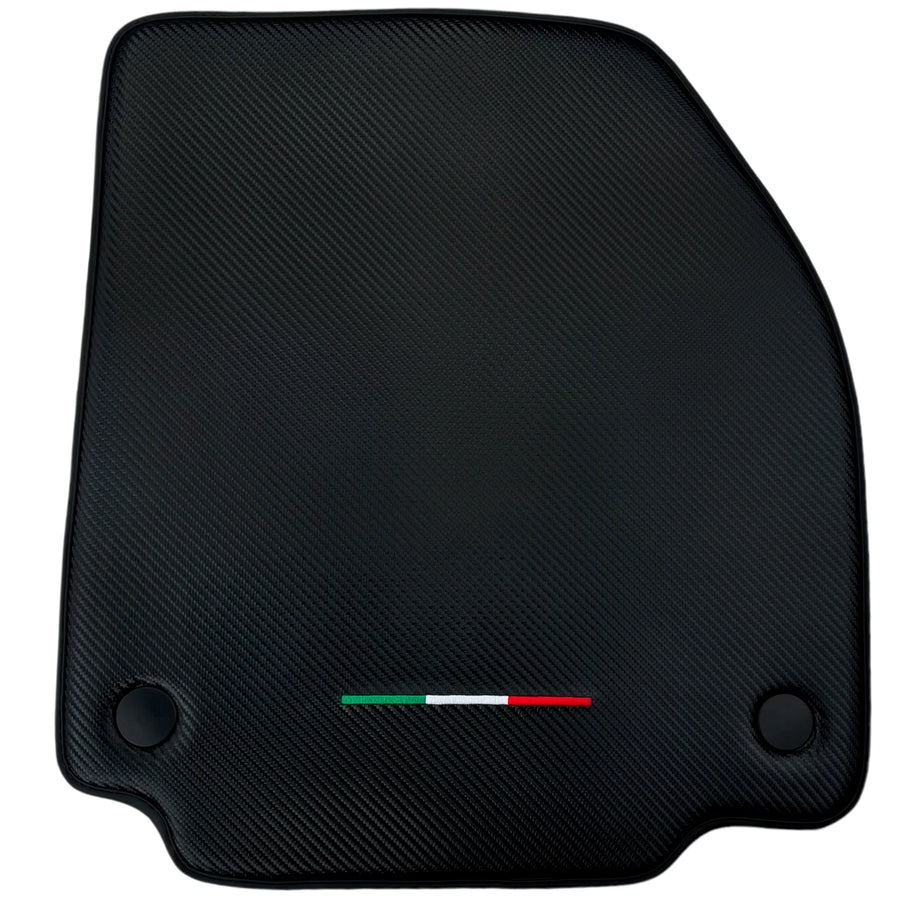 Floor Mats for Ferrari 458 Italia (2009-2015) Carbon Fiber Leather Autowin Brand Italian Edition