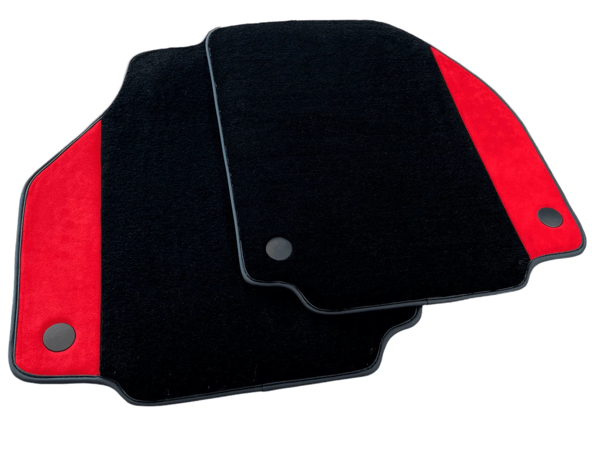 Floor Mats For Ferrari 458 Italia 2009-2015 Red Alcantara Leather - AutoWin