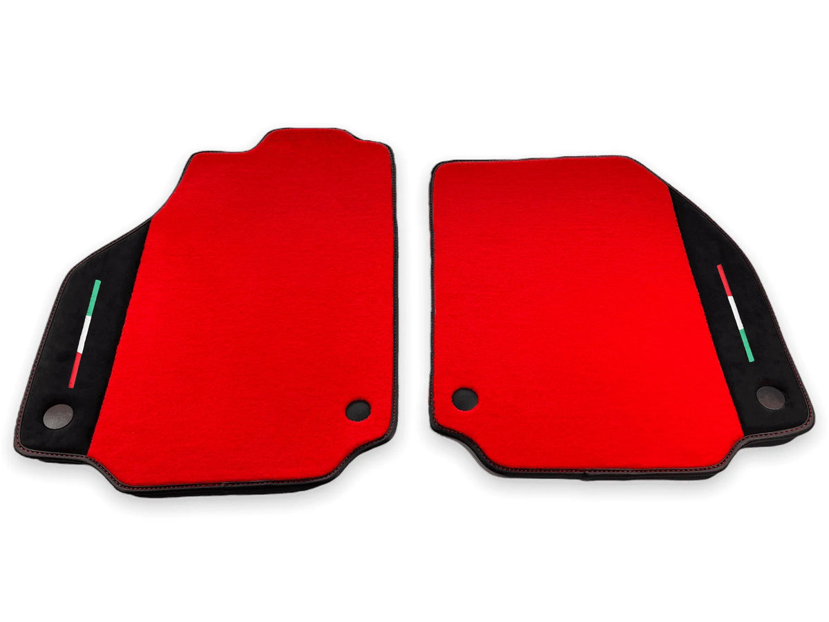 Floor Mats For Ferrari 458 Italia (2009-2015) Red Carpet And Alcantara Leather - AutoWin