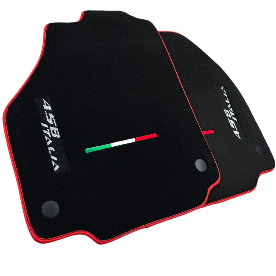 Floor Mats for Ferrari 458 Italia (2009-2015) with Red Trim - AutoWin