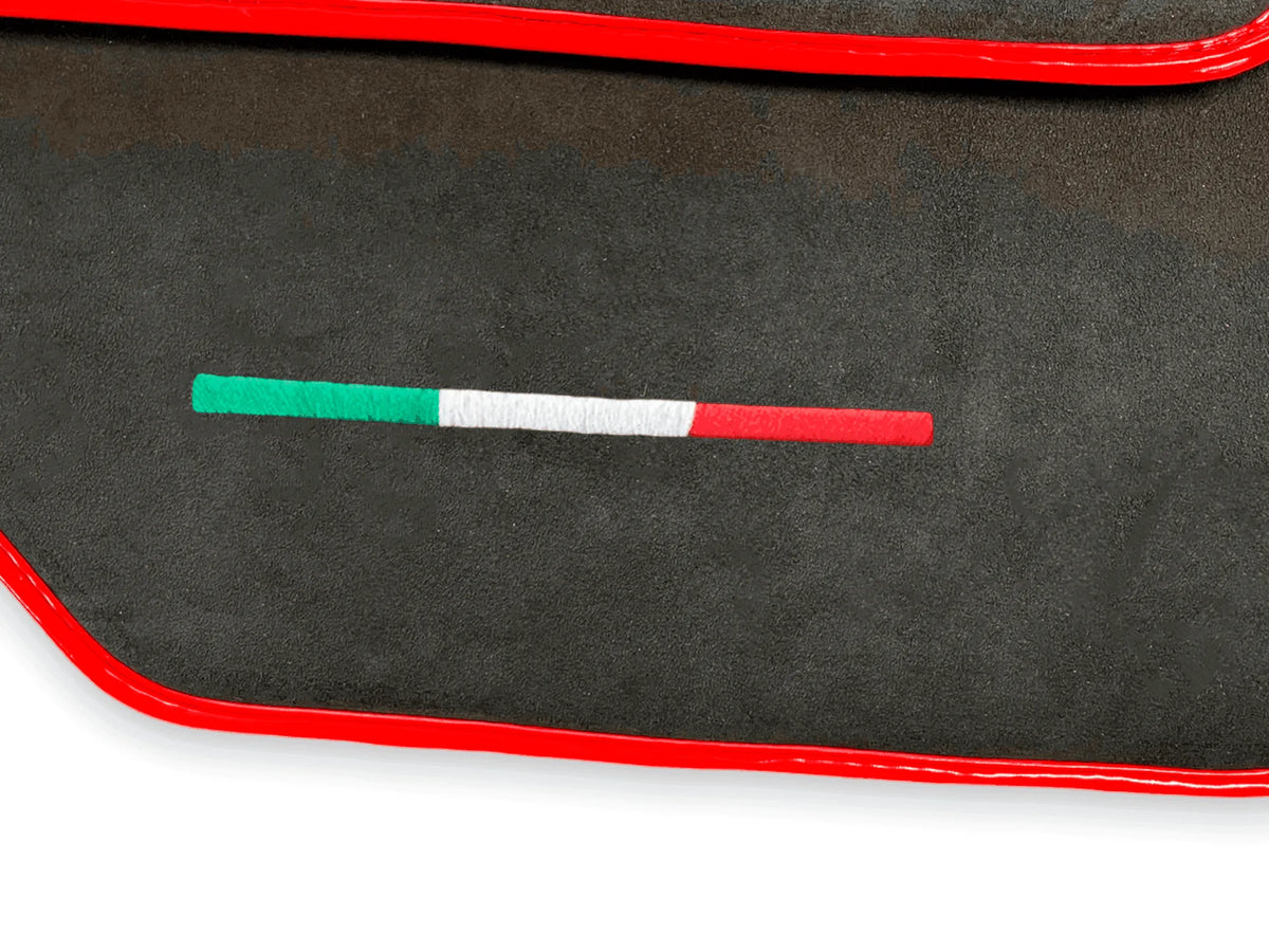 Floor Mats For Ferrari 458 Speciale (2012-2015) Alcantara Leather Red Trim