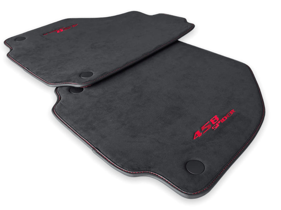 Bilmatter For Ferrari 458 Spider 2012-2015 Alcantara Lær - AutoWin
