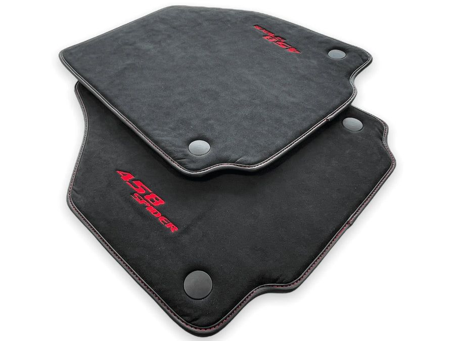 Bilmatter For Ferrari 458 Spider 2012-2015 Alcantara Lær - AutoWin