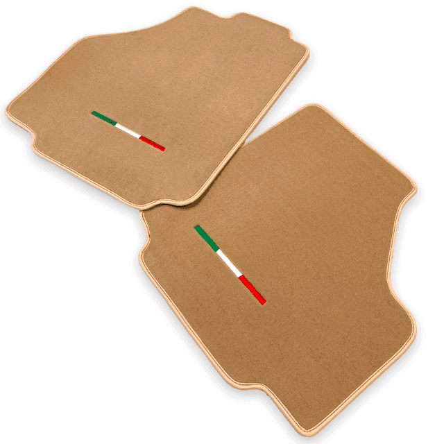 Floor Mats For Ferrari 488 Pista Spider (2019-2021) Beige Autowin Brand Italian Edition