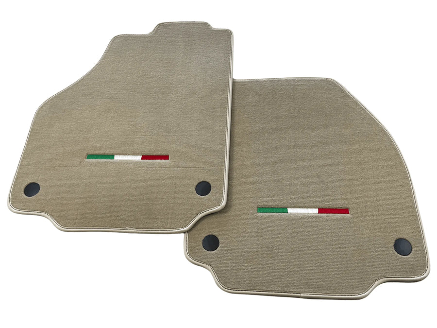 Floor Mats For Ferrari 458 Spider 2012-2015 Beige Italian Edition - AutoWin
