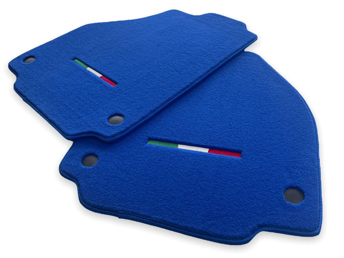 Bilmatter For Ferrari 458 Spider 2012-2015 Blå Autowin Merke Italiensk Utgave