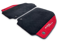 Floor Mats For Ferrari 458 Spider 2012-2015 Red Alcantara Leather - AutoWin