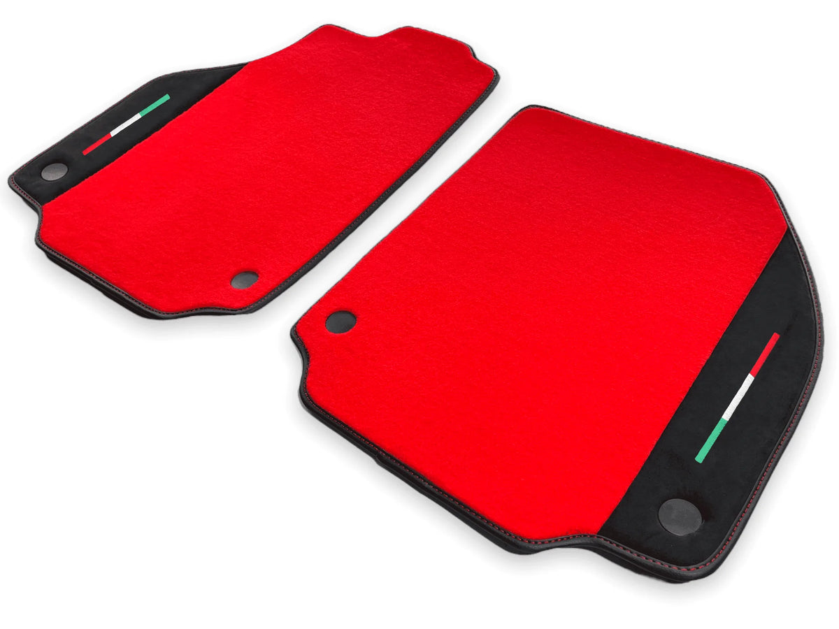 Floor Mats For Ferrari 458 Spider 2012-2015 Red Carpet And Alcantara Leather