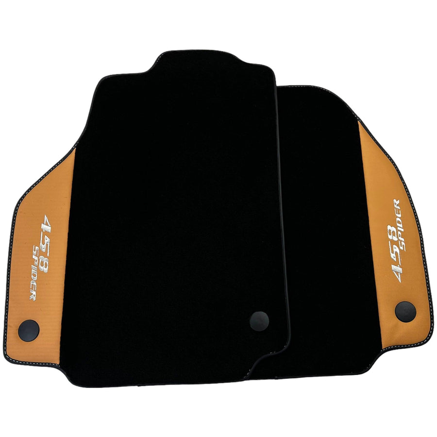 Floor Mats for Ferrari 458 Spider (2012-2015) with Beige Tradizione Nappa Leather - AutoWin
