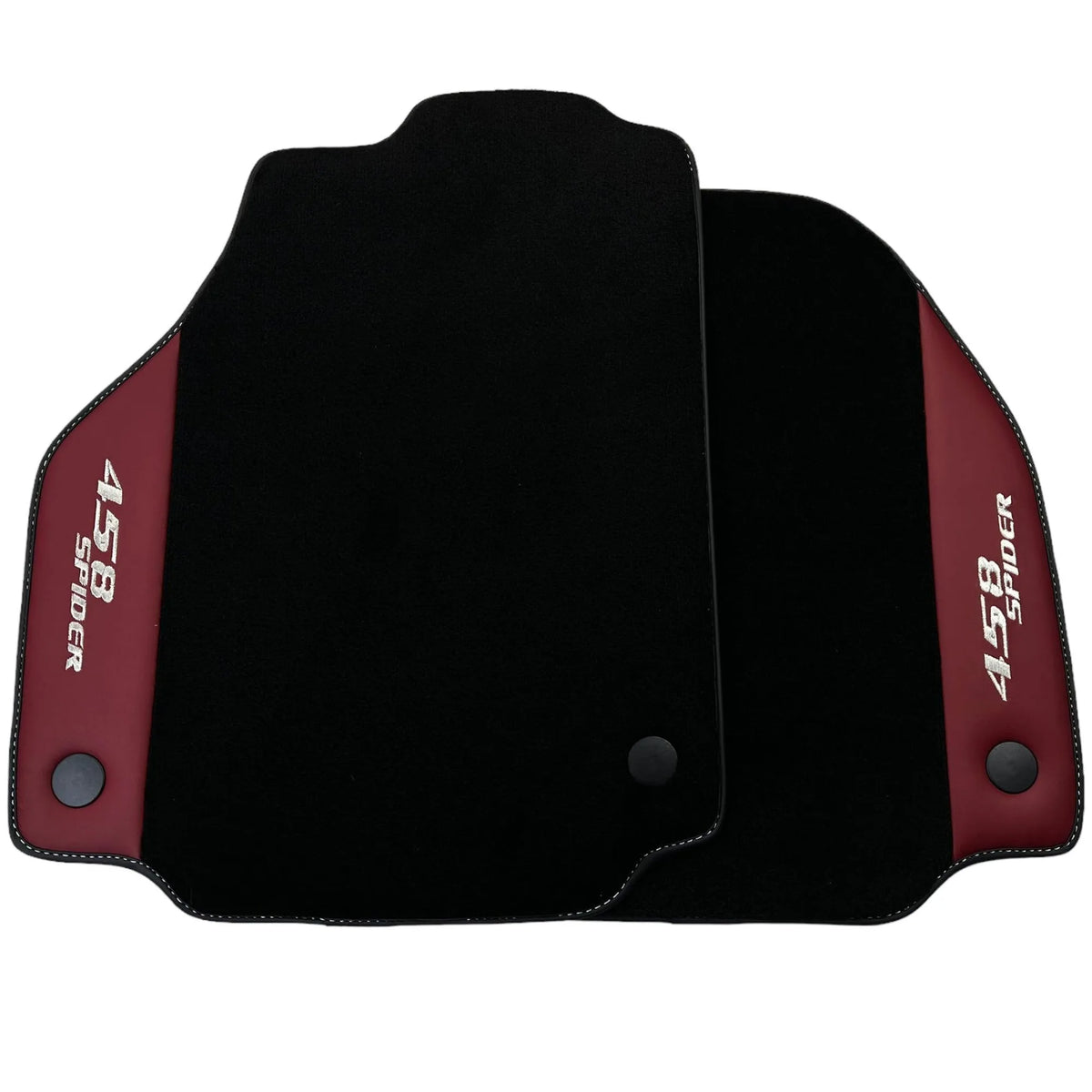 Floor Mats for Ferrari 458 Spider (2012-2015) with Bordeaux Nappa Leather - AutoWin