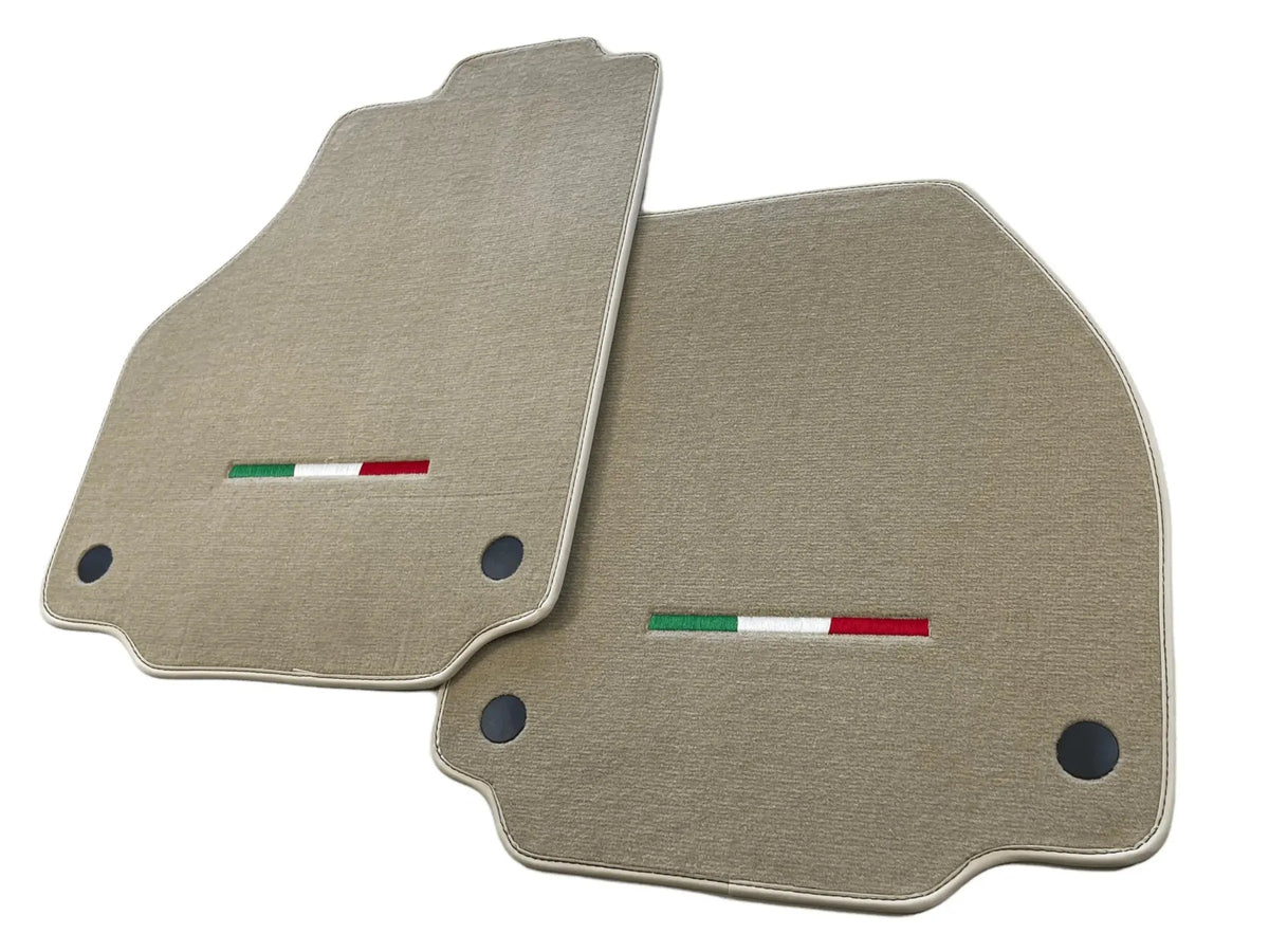 Floor Mats For Ferrari 488 2015-2022 Beige Autowin Brand Italian Edition