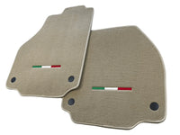 Floor Mats For Ferrari 488 2015-2022 Beige Autowin Brand Italian Edition