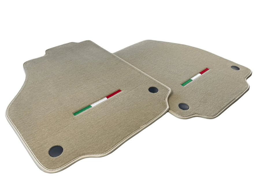 Floor Mats For Ferrari 488 2015-2022 Beige Autowin Brand Italian Edition