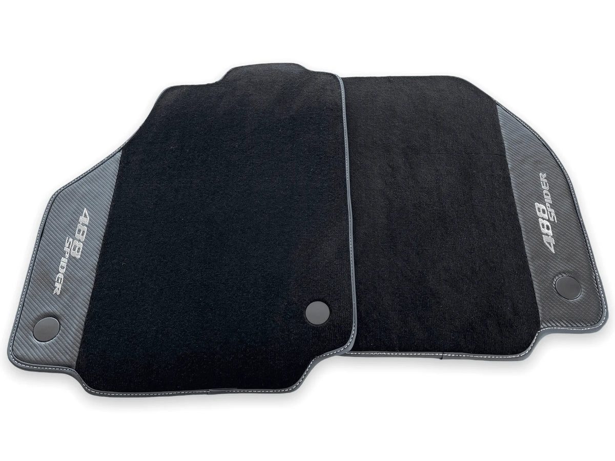Floor Mats For Ferrari 488 Spider 2015-2022 Carbon Fiber AutoWin Brand IT Edition - AutoWin