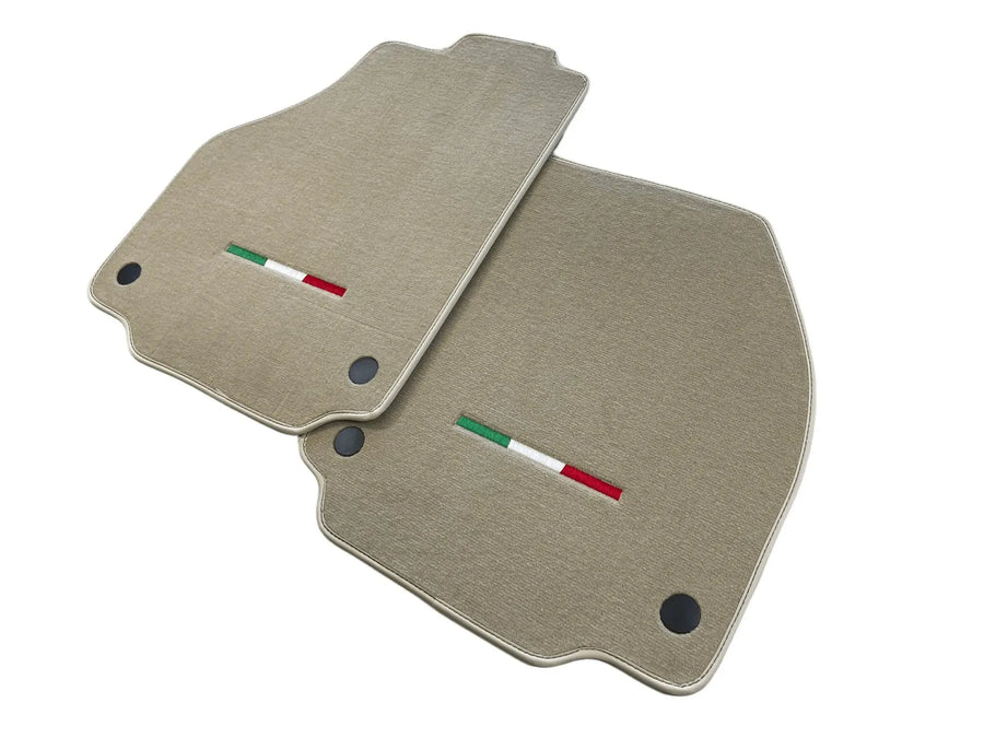 Floor Mats For Ferrari 488 Spider (2016-2022) Beige Autowin Brand Italian Edition