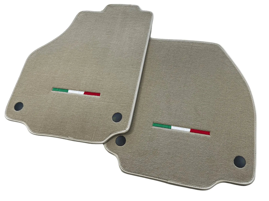 Floor Mats For Ferrari 488 Spider (2016-2022) Beige Autowin Brand Italian Edition