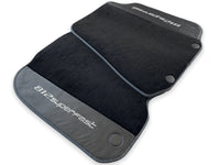 Floor Mats For Ferrari 812 Superfast Carbon Fiber And Black Carpet - AutoWin