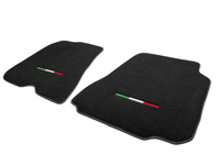 Floor Mats For Ferrari F12 Berlinetta Black Tailored Carpets With Italian Emblem - AutoWin