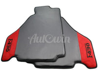Floor Mats For Ferrari F430 2004-2009 Carbon & Alcantara Leather F430 Emblem - AutoWin