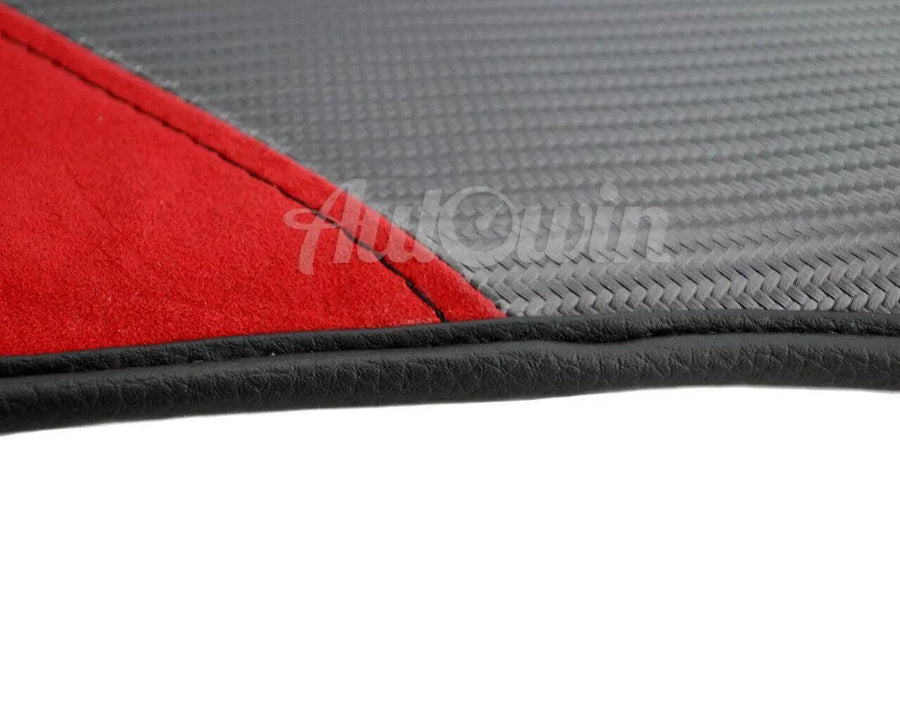 Floor Mats For Ferrari F430 2004-2009 Carbon & Alcantara Leather - AutoWin