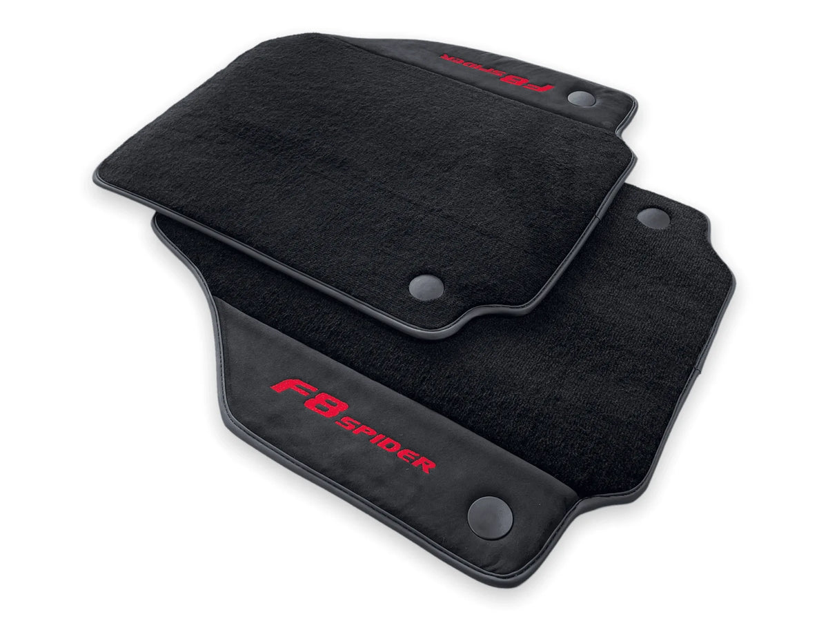 Floor Mats For Ferrari F8 Spider 2019-2022 Red Italian Edition - AutoWin