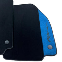 Floor Mats For Ferrari F8 Tributo 2019-2022 With Blue Alcantara Leather - AutoWin