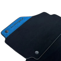 Floor Mats For Ferrari F8 Tributo 2019-2022 With Blue Alcantara Leather - AutoWin