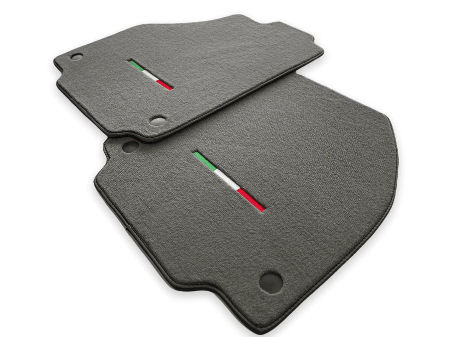 Floor Mats For Ferrari F8 Tributo (2019-2023) Gray Italian Edition - AutoWin