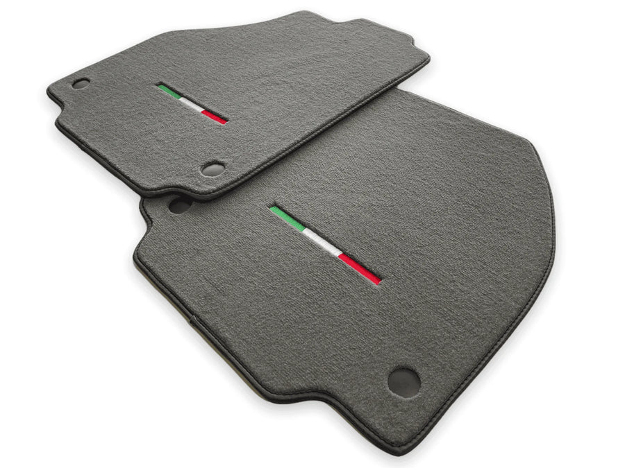 Floor Mats For Ferrari F8 Tributo (2019-2023) Gray Italian Edition - AutoWin