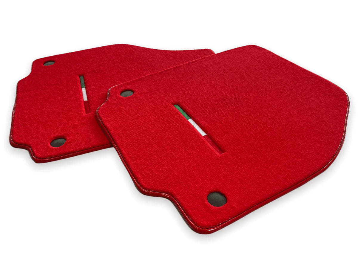 Floor Mats For Ferrari F8 Tributo 2019-2023 Red Italian Edition - AutoWin