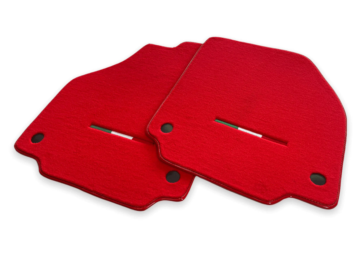 Floor Mats For Ferrari F8 Tributo 2019-2023 Red Italian Edition - AutoWin