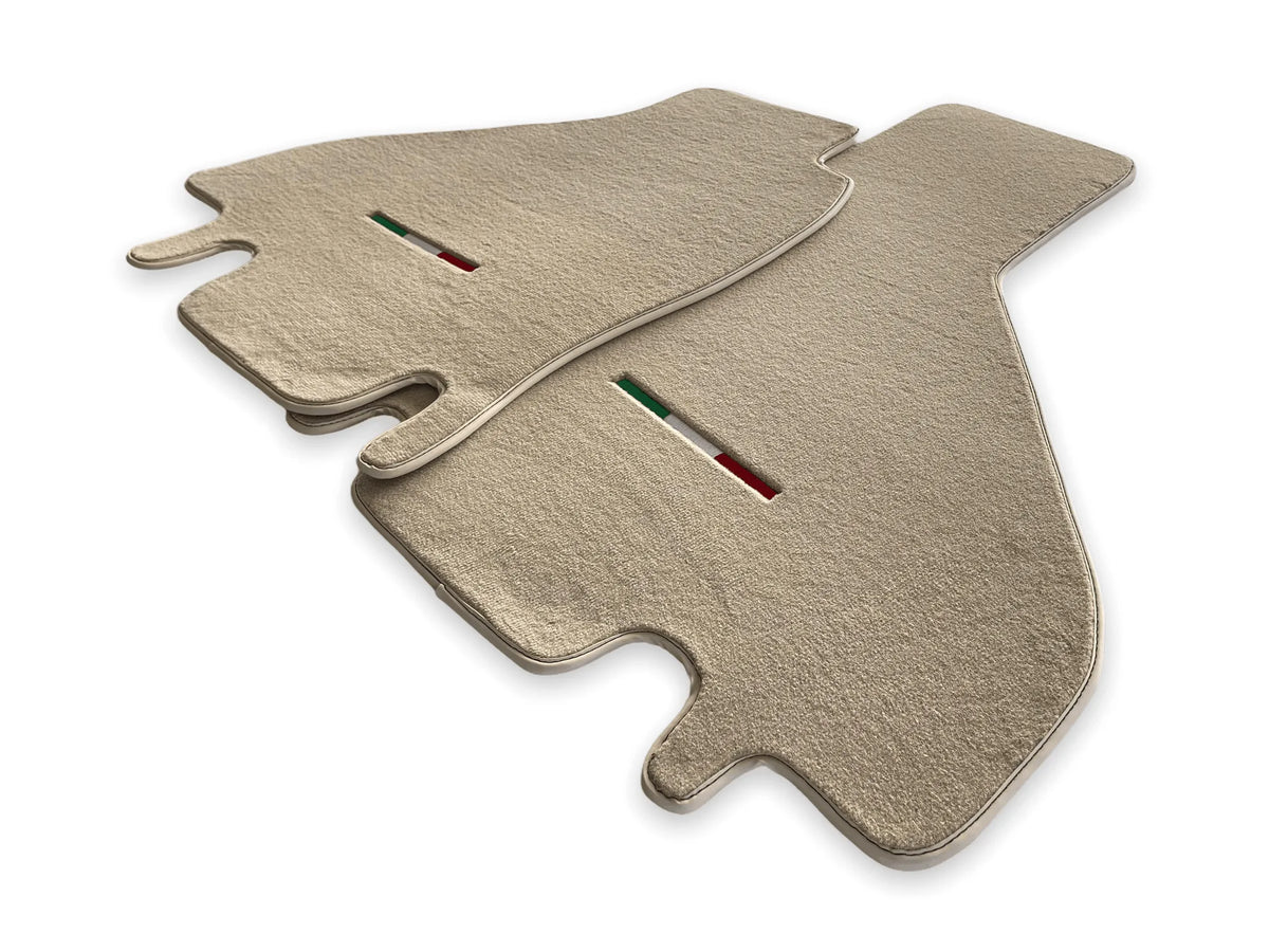 Floor Mats For Ferrari Testarossa 1984–1996 Beige Autowin Brand Italy Edition - AutoWin