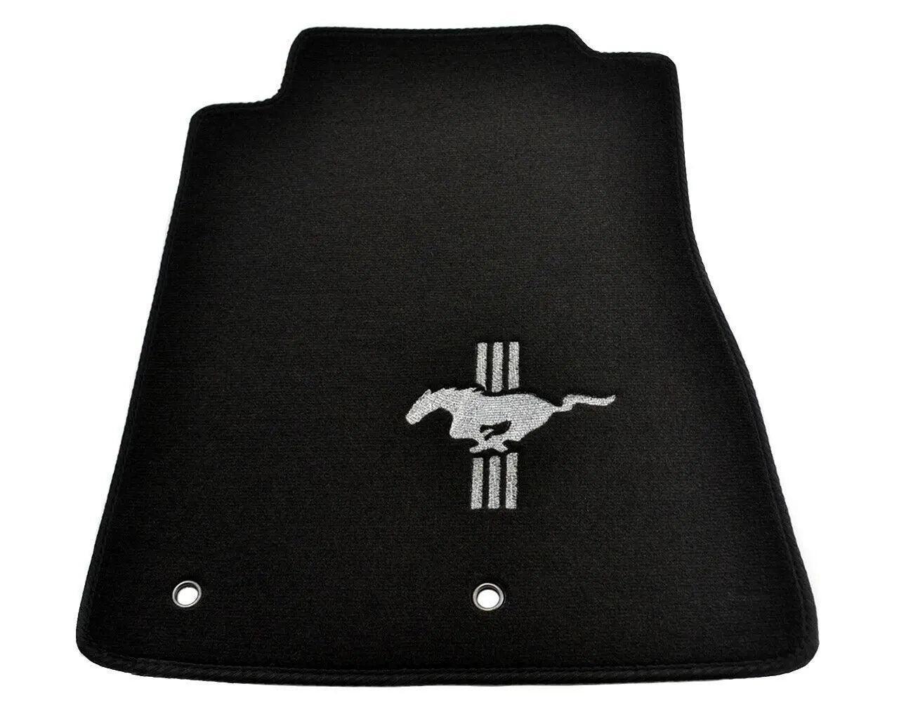 Floor Mats For Ford Mustang 2015-2023 With Silver Pony - AutoWin