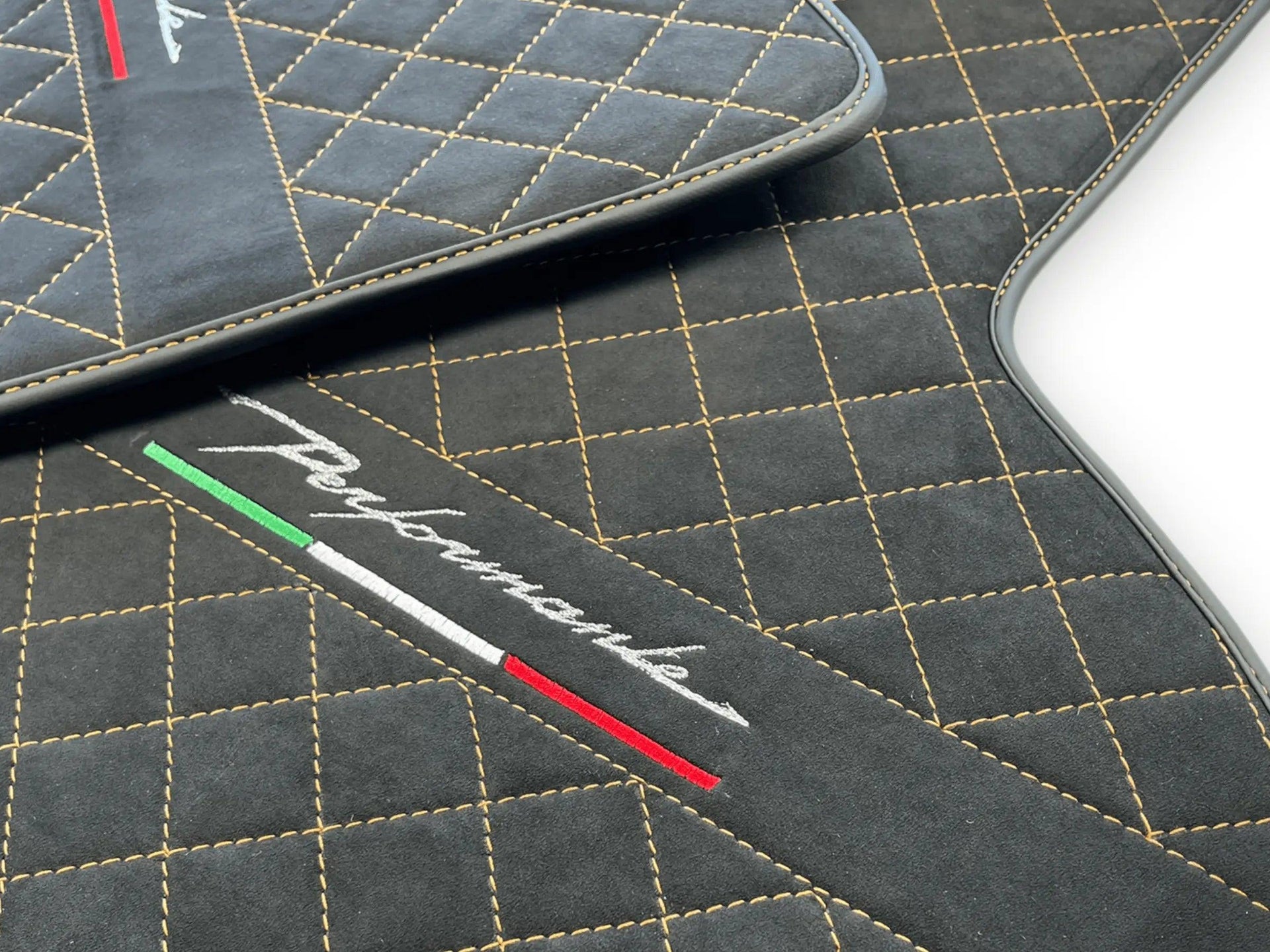 Floor Mats for Lamborghini Huracan Perfomante Alcantara Leather - AutoWin