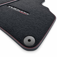 Floor Mats for Lamborghini Huracan With Italian Flag Red Stitch - AutoWin