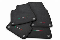 Floor Mats For Lamborghini Urus Alcantara Leather With Yellow Stitching Black trim