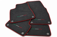 Floor Mats For Lamborghini Urus Alcantara Leather With Yellow Stitching Red trim