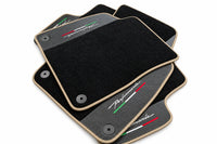 Floor Mats For Lamborghini Urus Performante With Carbon Leather Beige trim