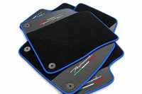 Floor Mats For Lamborghini Urus Performante With Carbon Leather Blue trim