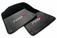Floor Mats For McLaren 720S Black Tailored Carpets With Carbon Black trim