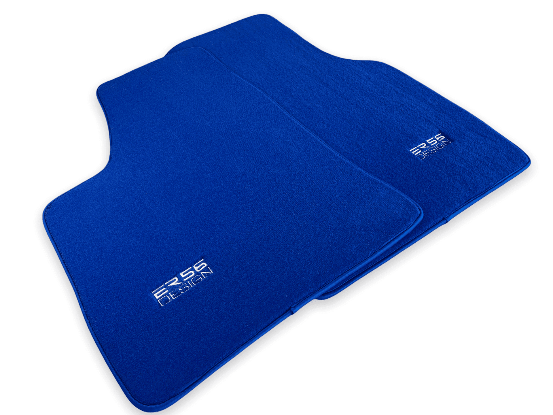 Floor Mats For Tesla Model X (7 Seats) Blue Tailored Carpets ER56 Design - AutoWin