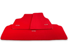 Floor Mats For Tesla Model X (5 Seats) Red Tailored Carpets ER56 Design - AutoWin